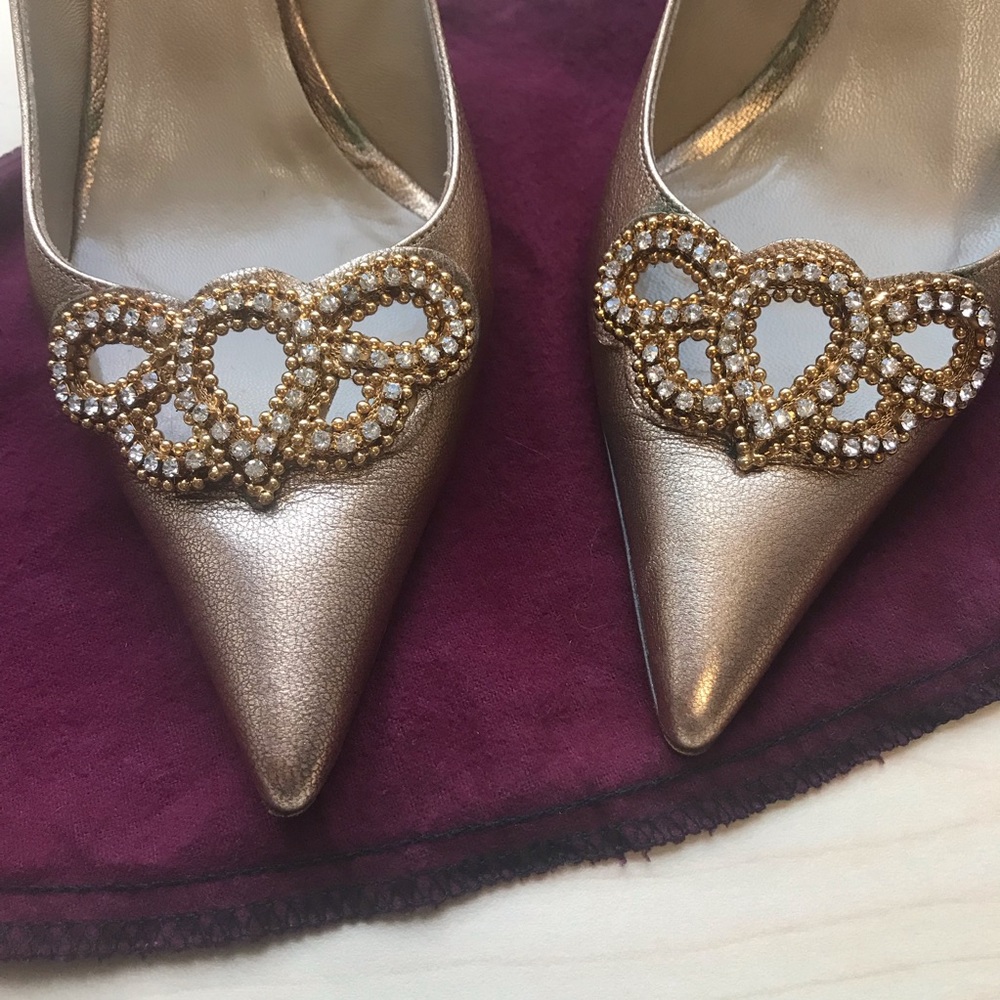 Le Silla Bronze Heels (Rhinestones and Gold)